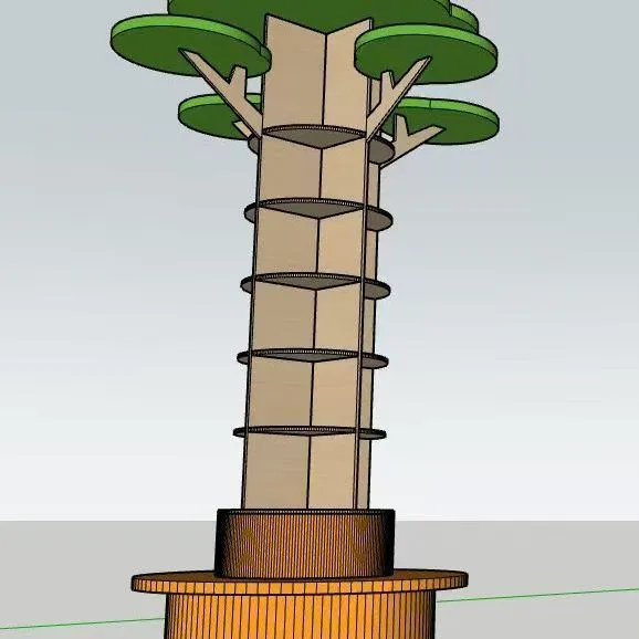 Tree-Shaped Sculptural Bookshelf