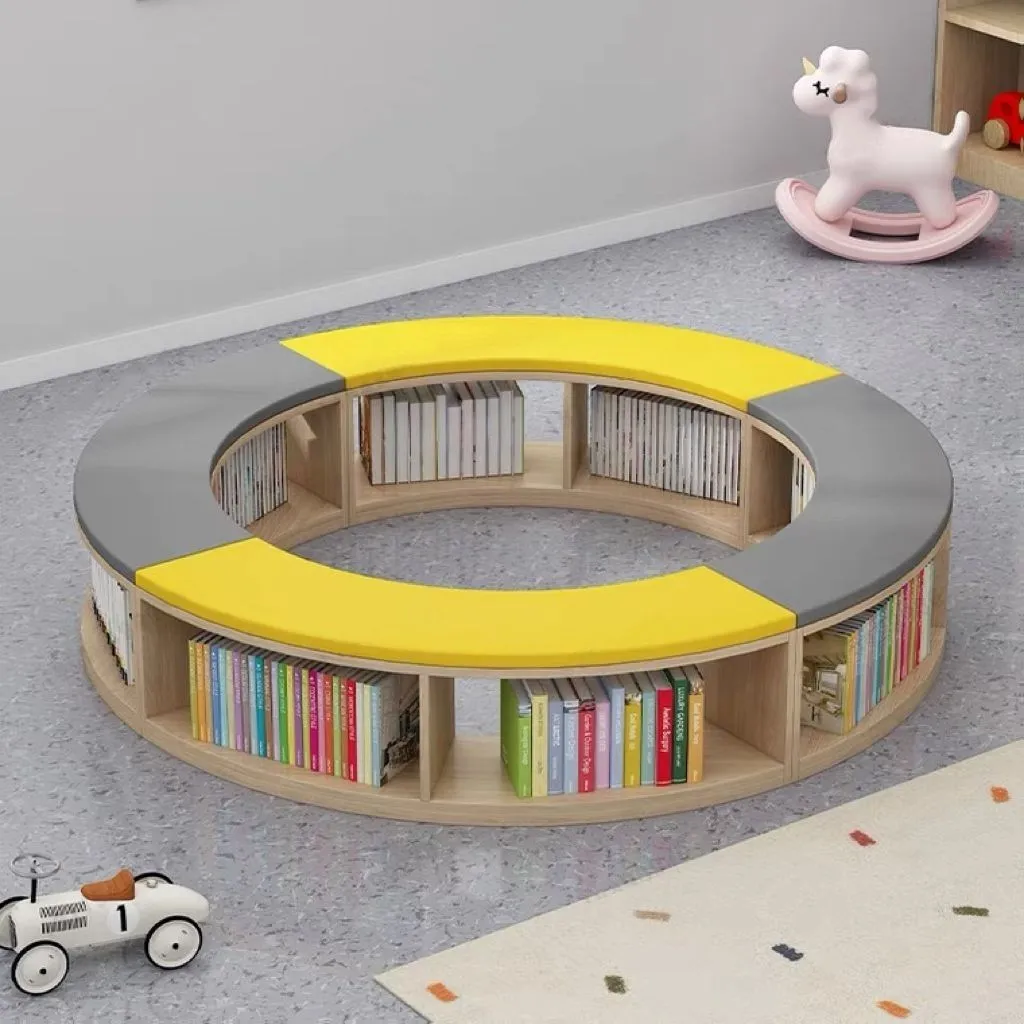 Round Bookshelf Seating Ring
