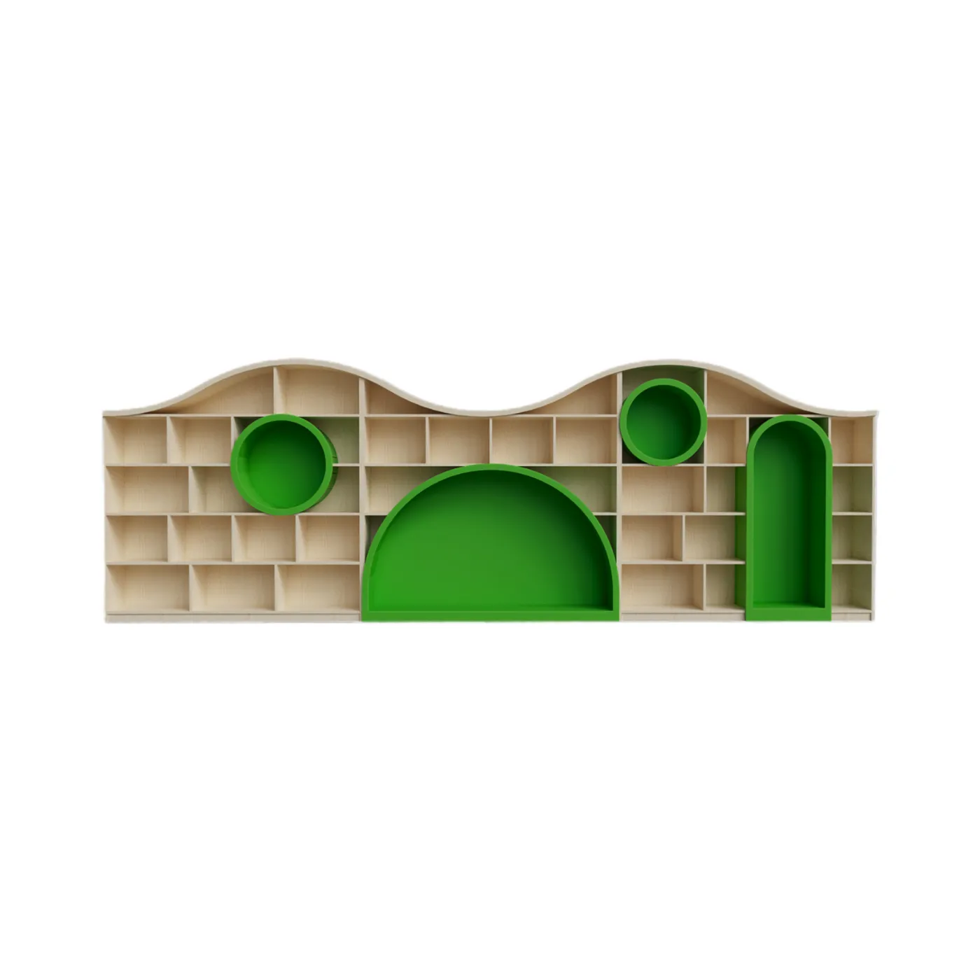 Curved Wall Bookshelf, E0 Grade