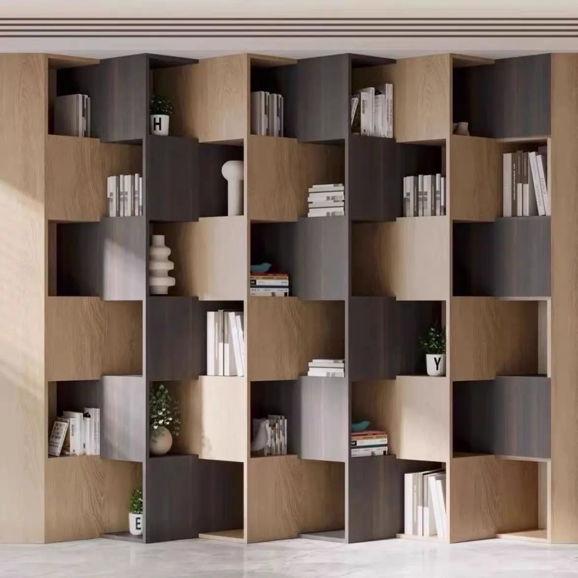 45° Angled Corner Bookshelf