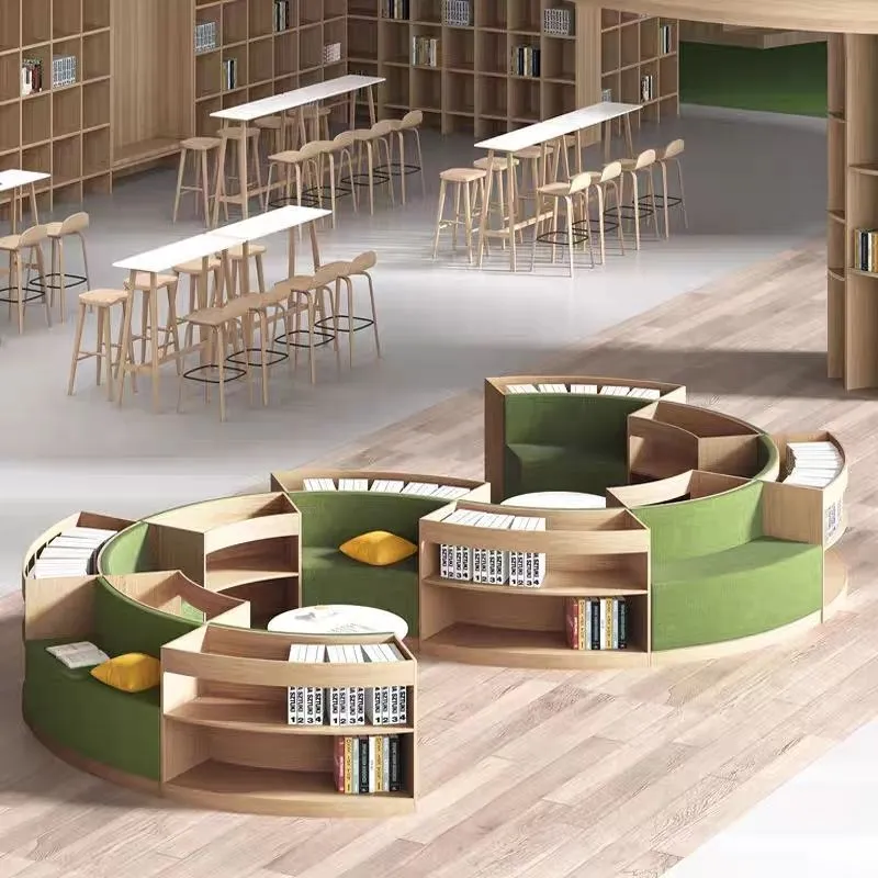 Irregular Reading Nook Bookshelf & Bench