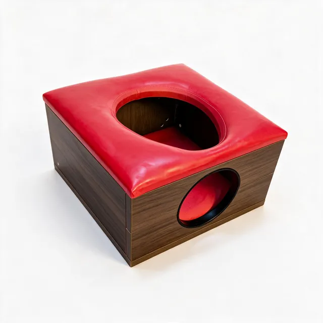 Face-Sitting Smother Box (Queening Box) with Padded Leather Top