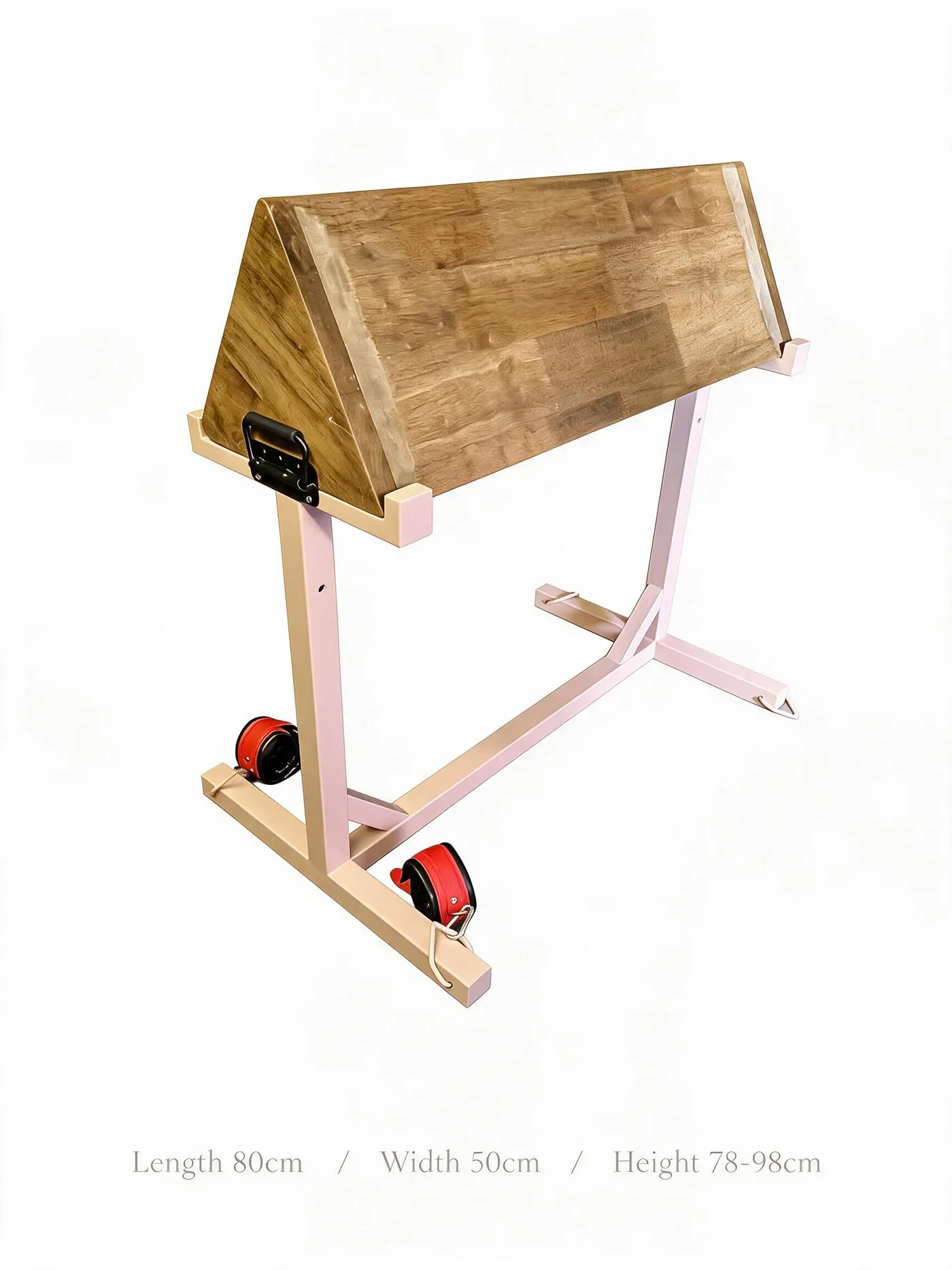 Wooden Triangle Spanking Horse with Restraint Straps