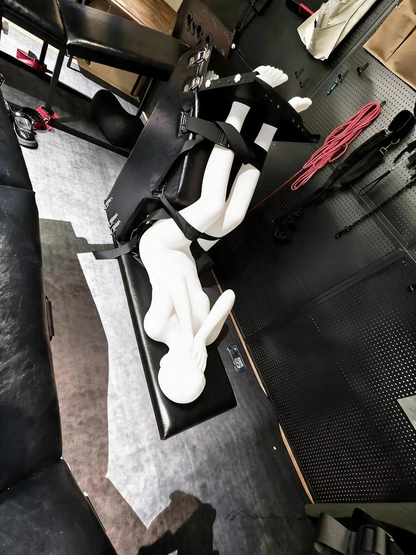 Bondage Spanking Bench with Restraint Straps